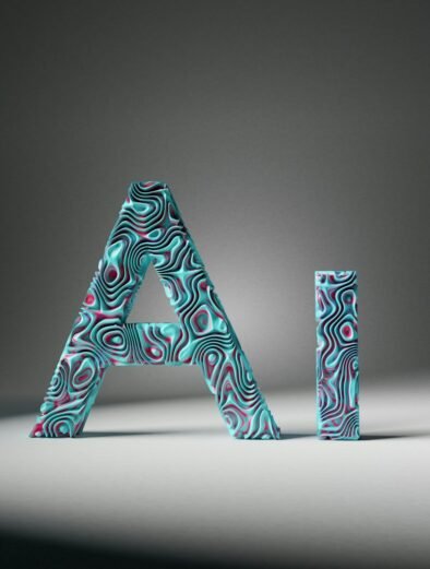 the letters are made up of different shapes