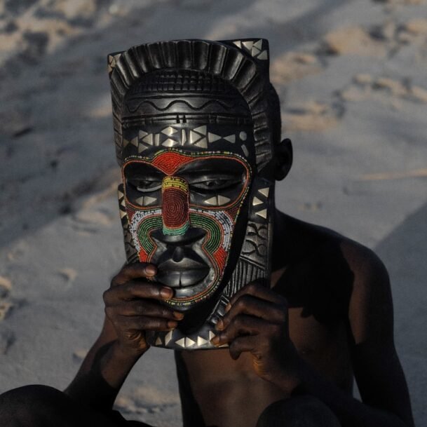 a person wearing a mask