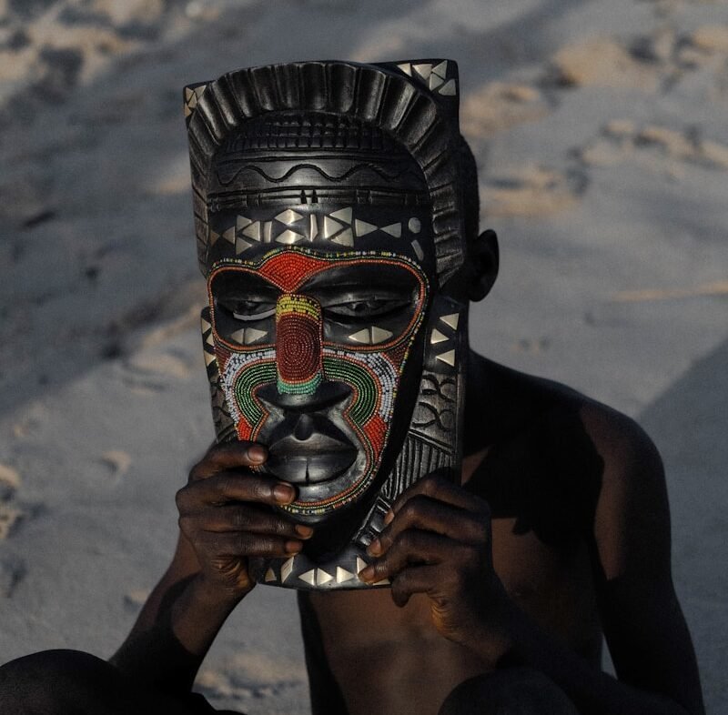 a person wearing a mask