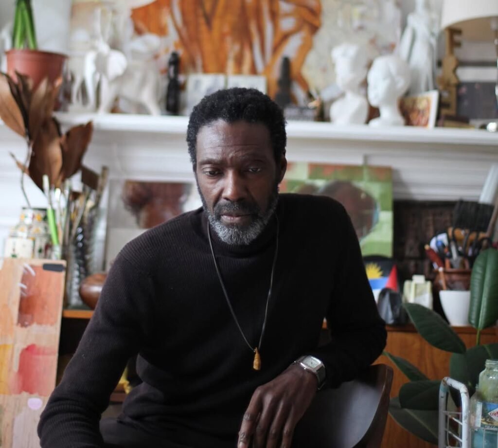 alt="Alvin Kofi AfroNouveau portrait painting depicting Black British identity"