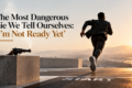 Runner at the start line of a race with the article headline overlay