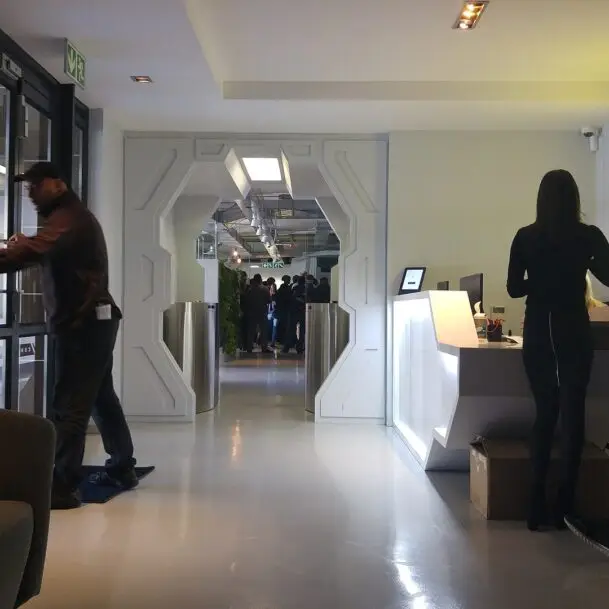 People in a Cape Town startup office reception area, part of the African startup funding story