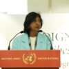 Navi Pillay, 2026 Nobel Peace Prize laureate, speaking as UN High Commissioner for Human Rights in 2011