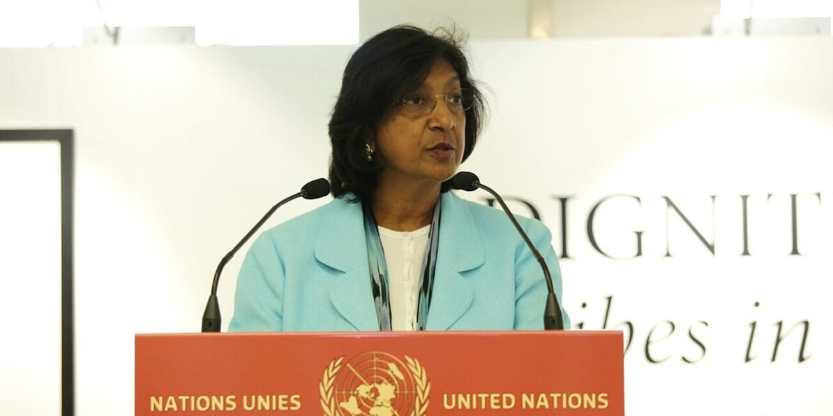 Navi Pillay, 2026 Nobel Peace Prize laureate, speaking as UN High Commissioner for Human Rights in 2011